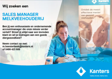 Vacature sales manager melkveehouderij. Accountmanager. rundveehouderij. Diergezondheid.
